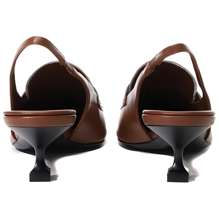 Purchase MIU MIU缪缪 皮革 舒適休閒 細跟 高跟鞋 女款 棕色