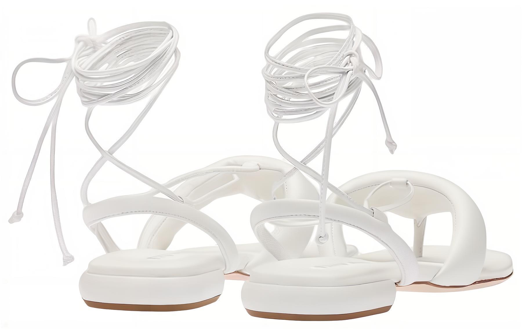 (W) MIU MIU Leather Thong 'White Fashion Sandal' 圖 3