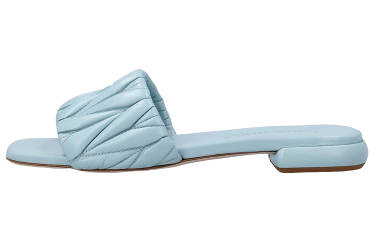 (Women) MIU MIU Leather Toe Ring Slide 'Blue' 5XX605_3LM5_F0103_F_0012