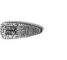 (Women) MIU MIU Letter Logo Hair Clip for Women - Black 5IF092_2CPY_F0002 (Women) MIU MIU Letter Logo Hair Clip for Women - Black 5IF092_2CPY_F0002