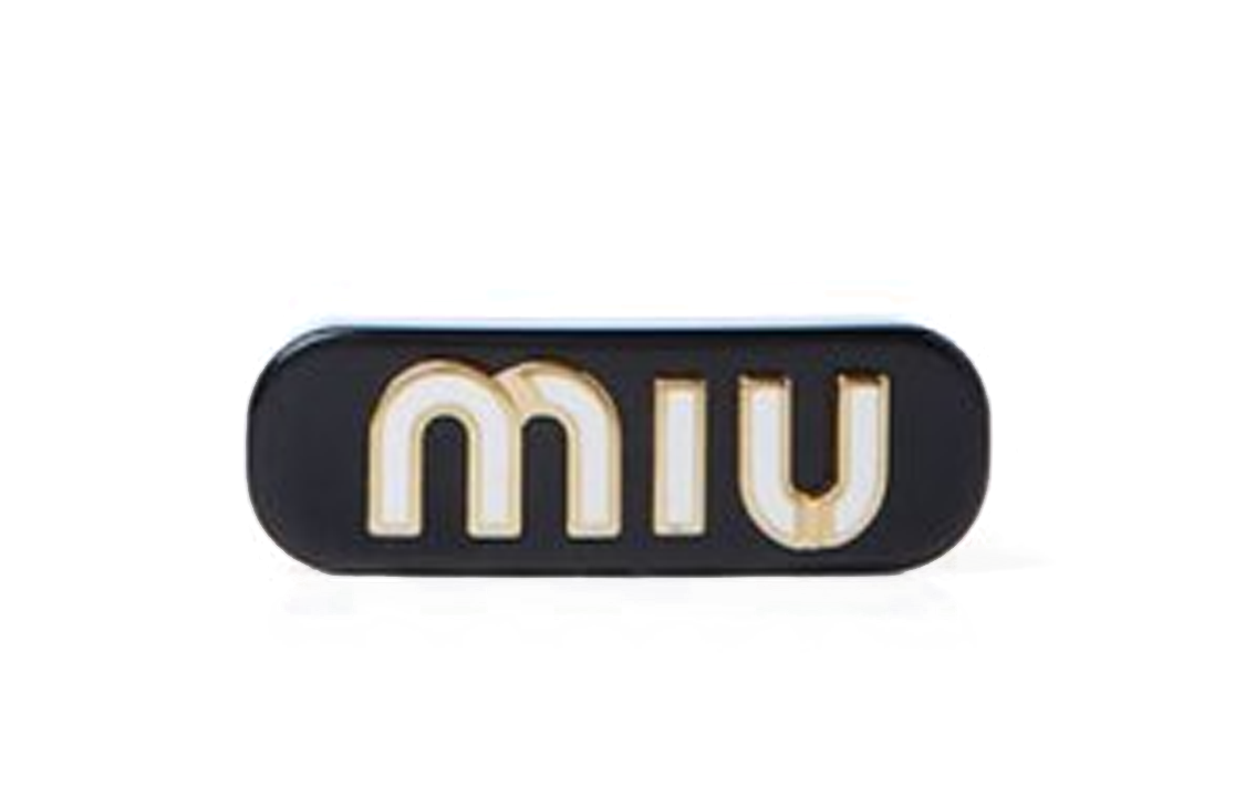 (Women) MIU MIU Letter Print Brass Hair Clip for Women. 5IF072 2F72 F0967 圖 2