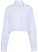(Women) MIU MIU Light Blue Button-Up Long Sleeve UV Protection Shirt MK1564-10AP-F0012 (Women) MIU MIU Light Blue Button-Up Long Sleeve UV Protection Shirt MK1564-10AP-F0012