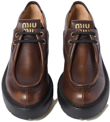 (W) MIU MIU Mocassins ''Confortables Polyvalents Marron'' 5E964D_3KY8_F0038_F_055 Shop (W) MIU MIU Mocassins ''Confortables Polyvalents Marron'' 5E964D_3KY8_F0038_F_055