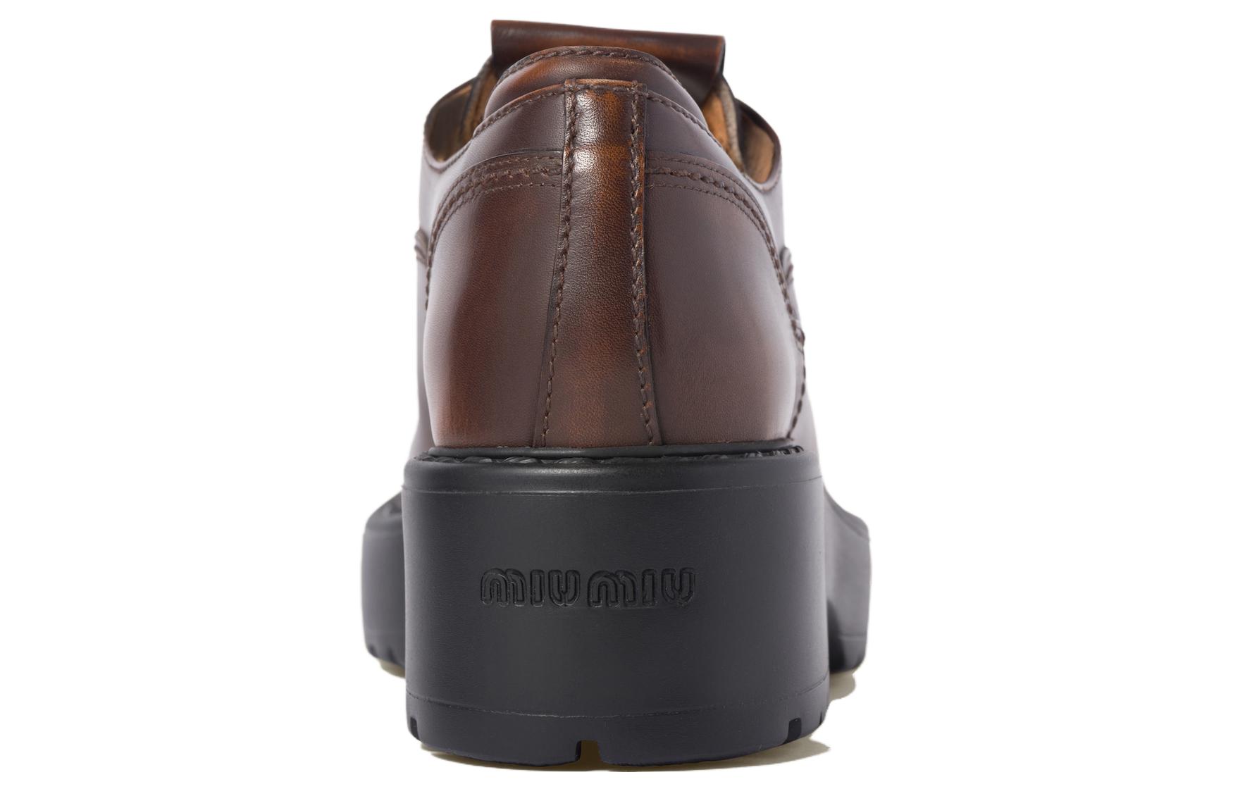 Purchase (W) MIU MIU Mocassins ''Confortables Polyvalents Marron'' 5E964D_3KY8_F0038_F_055