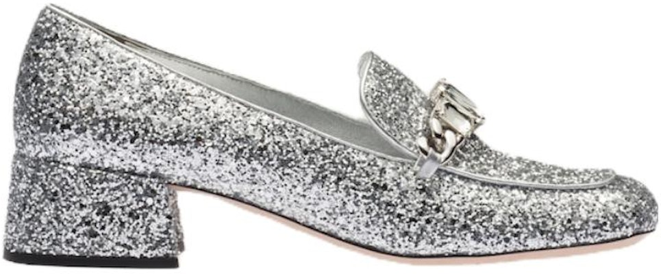 MIU MIU 缪缪 套腳百搭 樂福鞋 3.5cm 女款 閃粉 Order MIU MIU 缪缪 套腳百搭 樂福鞋 3.5cm 女款 閃粉