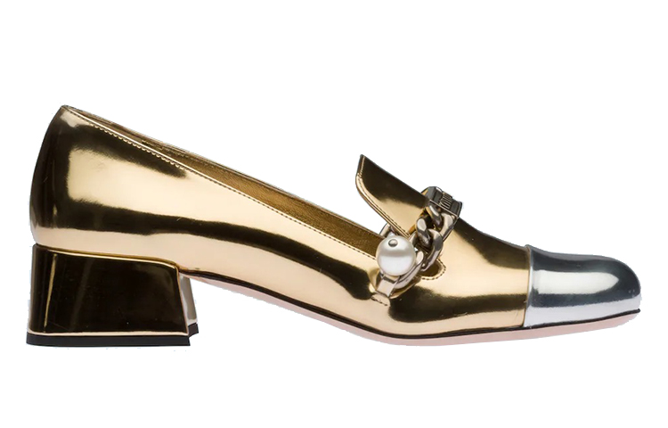(W) MIU MIU Loafer 'Metallic Gold' 圖 2