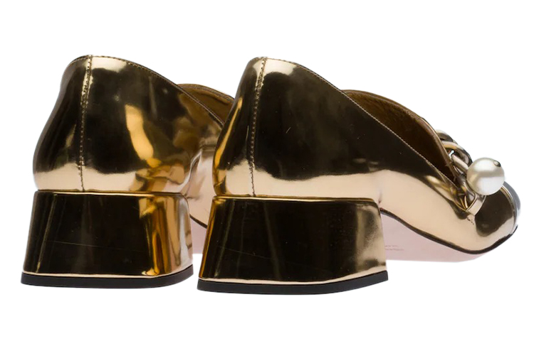 (W) MIU MIU Loafer 'Metallic Gold' 圖 5