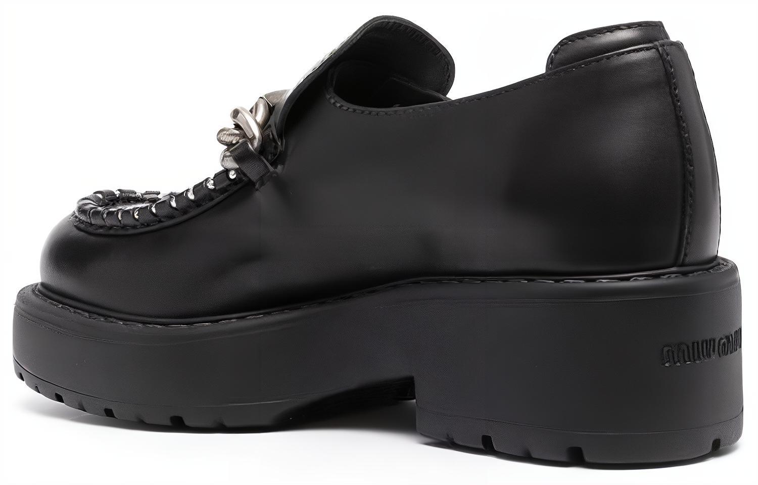 (W) MIU MIU Loafer 'Simplistic Artistic Black' 圖 3