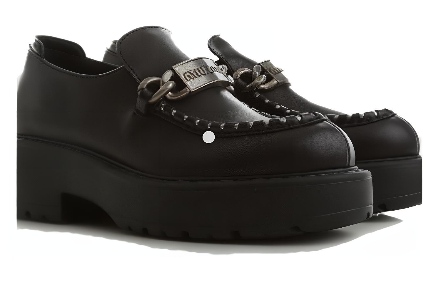 (W) MIU MIU Loafer 'Simplistic Artistic Black' 圖 4
