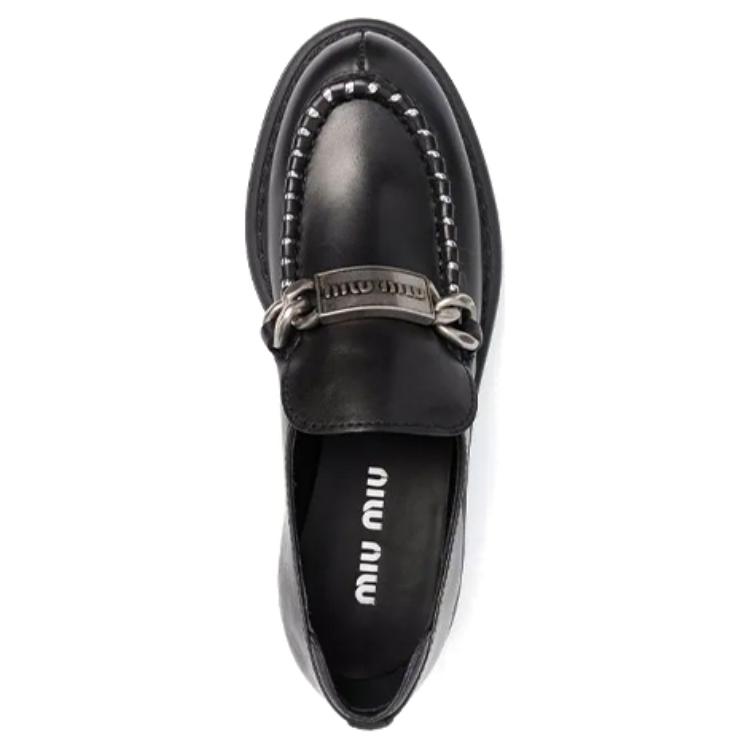 (W) MIU MIU Loafer 'Simplistic Artistic Black' 圖 5