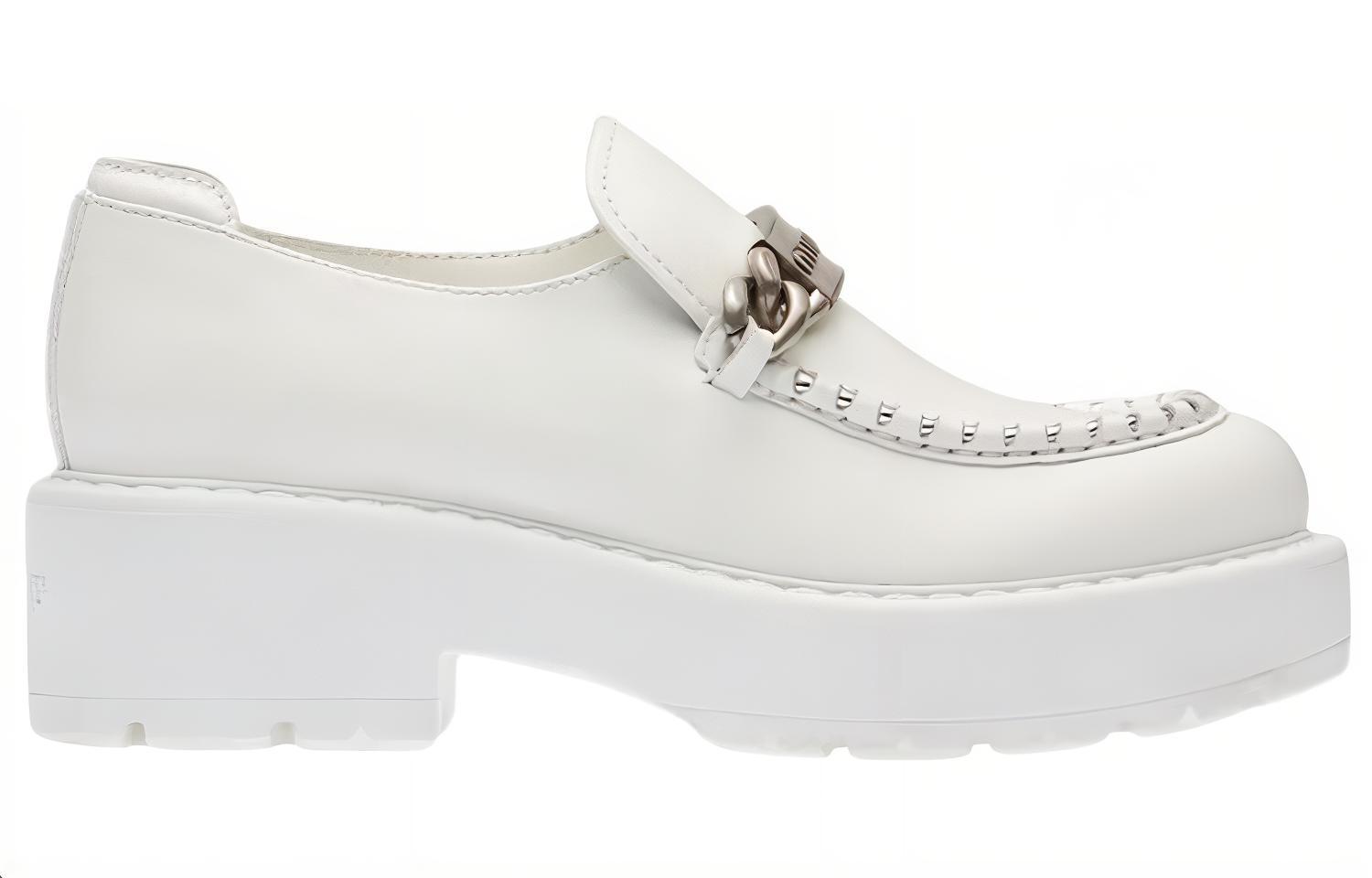 (W) MIU MIU Loafer 'White Leather' 圖 2
