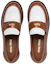 Purchase (W) MIU MIU Mocassins Talons Bas ''Blanc Marron'' 5D773D_AZE_F070D_F_020