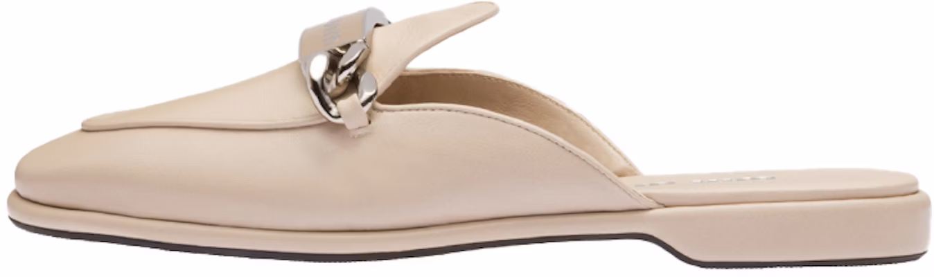 (W) MIU MIU Loafer Mule 'Beige Logo Ukiran Rantai' 5D867D_011_F0F24_F_015 Buy (W) MIU MIU Loafer Mule 'Beige Logo Ukiran Rantai' 5D867D_011_F0F24_F_015