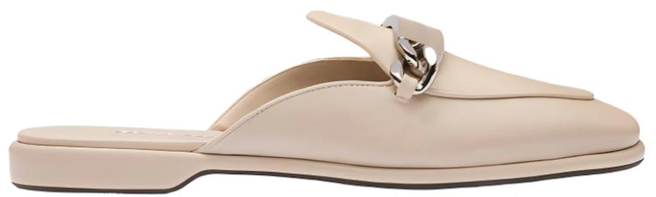 (W) MIU MIU Loafer Mule 'Beige Logo Ukiran Rantai' 5D867D_011_F0F24_F_015 Order (W) MIU MIU Loafer Mule 'Beige Logo Ukiran Rantai' 5D867D_011_F0F24_F_015