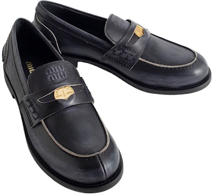 (W) 미우미우 빈티지 블루 로퍼 5D773D_3G48_F0002 Shop (W) 미우미우 빈티지 블루 로퍼 5D773D_3G48_F0002