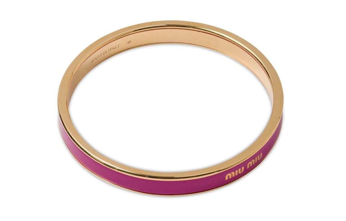 (Women) MIU MIU Logo Bracelet for Women in Hot Pink. 5JB4082F6TF0029 圖 3