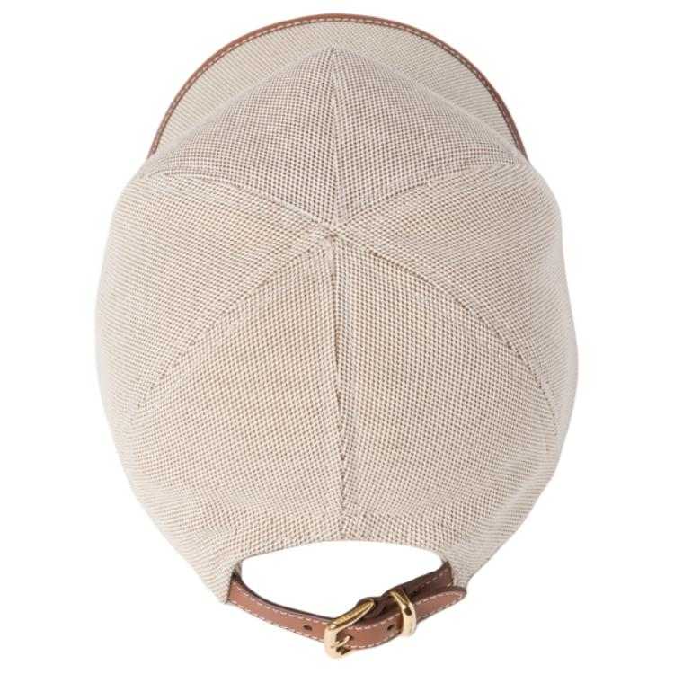 Shop (Women) MIU MIU Logo Canvas Baseball Cap Natural/Brandy  Hat. 5HC179_2CRN_F062F