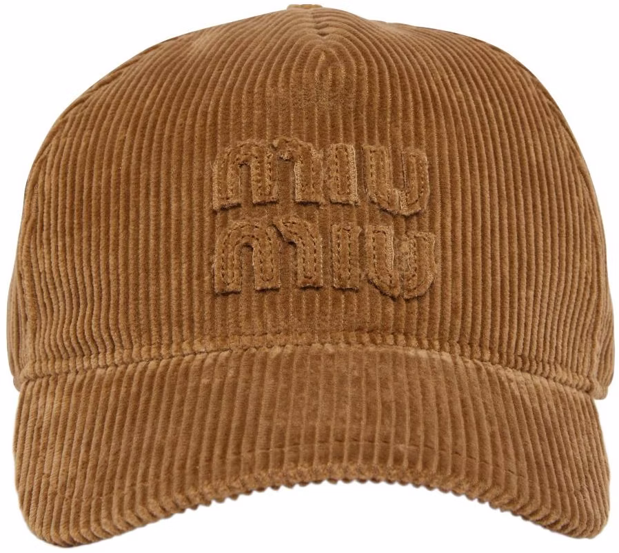 women-miu-miu-logo-design-corduroy-cotton-brown-cap-miugf-9-fe