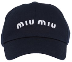 (Women) MIU MIU Logo Design Fabric Blue Cap. 5HC179_2DXI_F022X (Women) MIU MIU Logo Design Fabric Blue Cap. 5HC179_2DXI_F022X