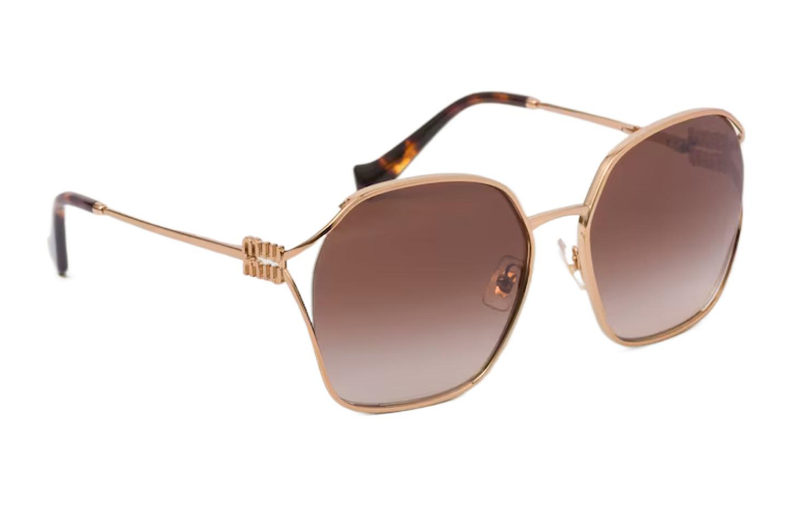 (Women) MIU MIU Logo Detail Irregular Metal Frame  Sunglasses Brown SMU52W_E7OE_F06S1_C_060 圖 3