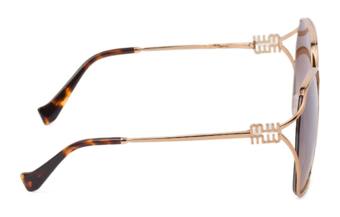 (Women) MIU MIU Logo Detail Irregular Metal Frame  Sunglasses Brown SMU52W_E7OE_F06S1_C_060 圖 4