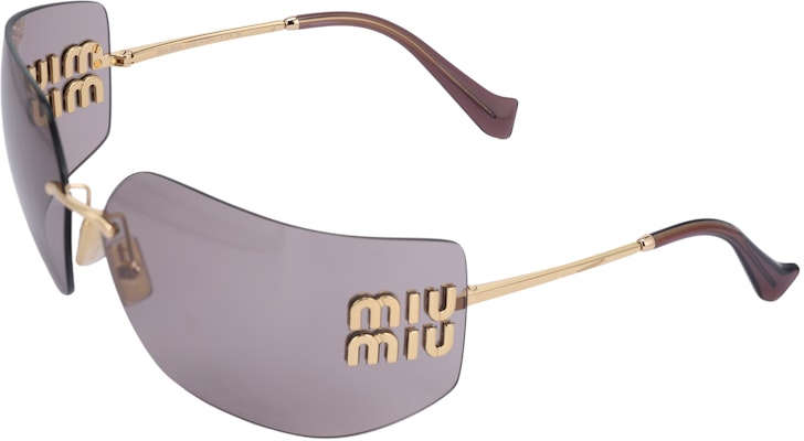 (W) MIU MIU 女士金色logo方形太阳镜 SMU54YS5AK06I Buy (W) MIU MIU 女士金色logo方形太阳镜 SMU54YS5AK06I