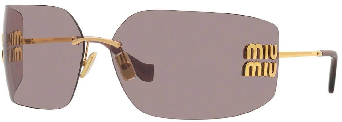 (W) MIU MIU 女士金色logo方形太阳镜 SMU54YS5AK06I Order (W) MIU MIU 女士金色logo方形太阳镜 SMU54YS5AK06I