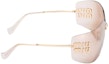 Purchase (W) Kacamata Wanita MIU MIU Logo Embossed Irregular - Emas. SMU54YMZVNFE20FC080