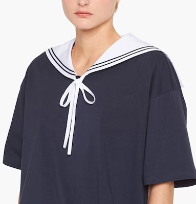 (W) MIU MIU 刺繡標誌條紋海軍領T恤 藍色 女款 SS23 MJN461-11EC-F0008-S-231 Details for (W) MIU MIU 刺繡標誌條紋海軍領T恤 藍色 女款 SS23 MJN461-11EC-F0008-S-231