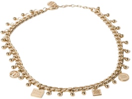 (Women) MIU MIU Logo Engraved Gold Metal Necklace for Women. 5IC1202CR6 (Women) MIU MIU Logo Engraved Gold Metal Necklace for Women. 5IC1202CR6