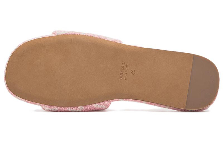 (W) MIU MIU Logo Fashion Slides 'Pink' 圖 5