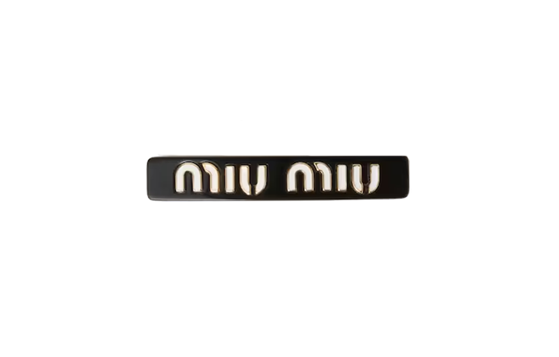 (Women) MIU MIU Logo Hair Clip  Black 5IF114_2F72_F0967 圖 2