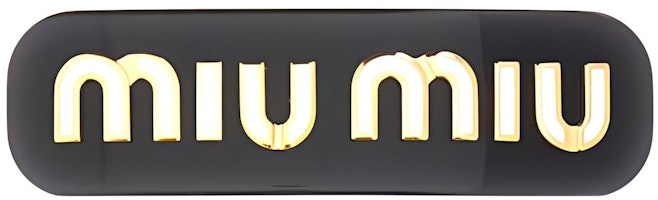 (Women) MIU MIU Logo Letter Hair Clip Black. 5IF0712F72F0967 (Women) MIU MIU Logo Letter Hair Clip Black. 5IF0712F72F0967