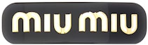 Buy (W) 미우미우 로고 레터 헤어 클립 블랙. 5IF0712F72F0967