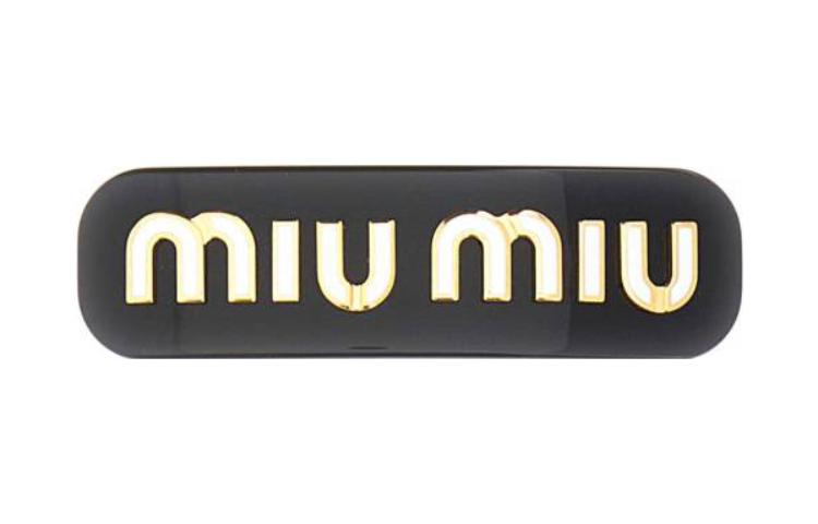 Order (W) 미우미우 로고 레터 헤어 클립 블랙. 5IF0712F72F0967