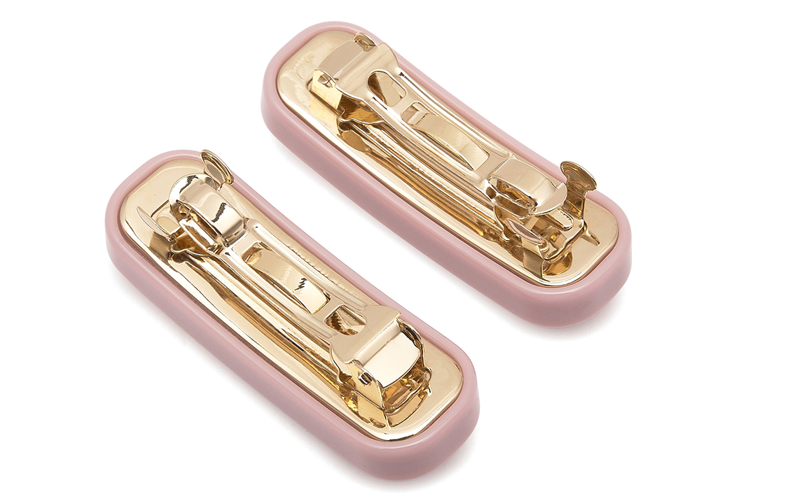 (Women) MIU MIU Logo Letter Pink Hair Clip for Women 5IF0722F72F0615 圖 3