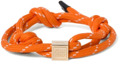 (Women) MIU MIU Logo Metal Bracelet for Women - Orange 5IB5383L74F0049 (Women) MIU MIU Logo Metal Bracelet for Women - Orange 5IB5383L74F0049