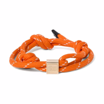 (Women) MIU MIU Logo Metal Bracelet for Women - Orange 5IB5383L74F0049