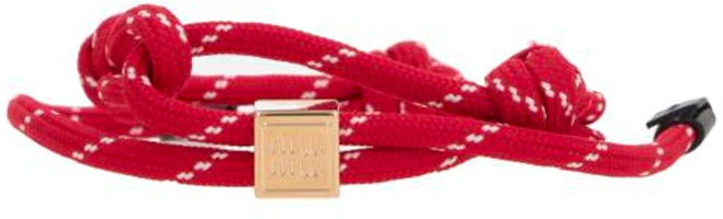 (Women) MIU MIU Logo Metal Bracelet for Women in Red. 5IB5383L74F0011 (Women) MIU MIU Logo Metal Bracelet for Women in Red. 5IB5383L74F0011