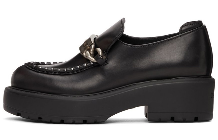 (Women) MIU MIU Logo Plaque Loafer Platform 'Black Fashion' 5D648DF0553ARWF0002