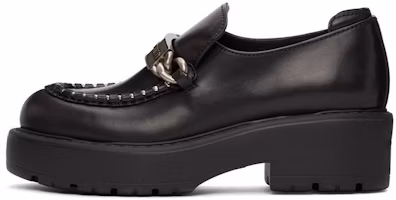 (Women) MIU MIU Logo Plaque Loafer Platform 'Black Fashion' 5D648DF0553ARWF0002 (Women) MIU MIU Logo Plaque Loafer Platform 'Black Fashion' 5D648DF0553ARWF0002