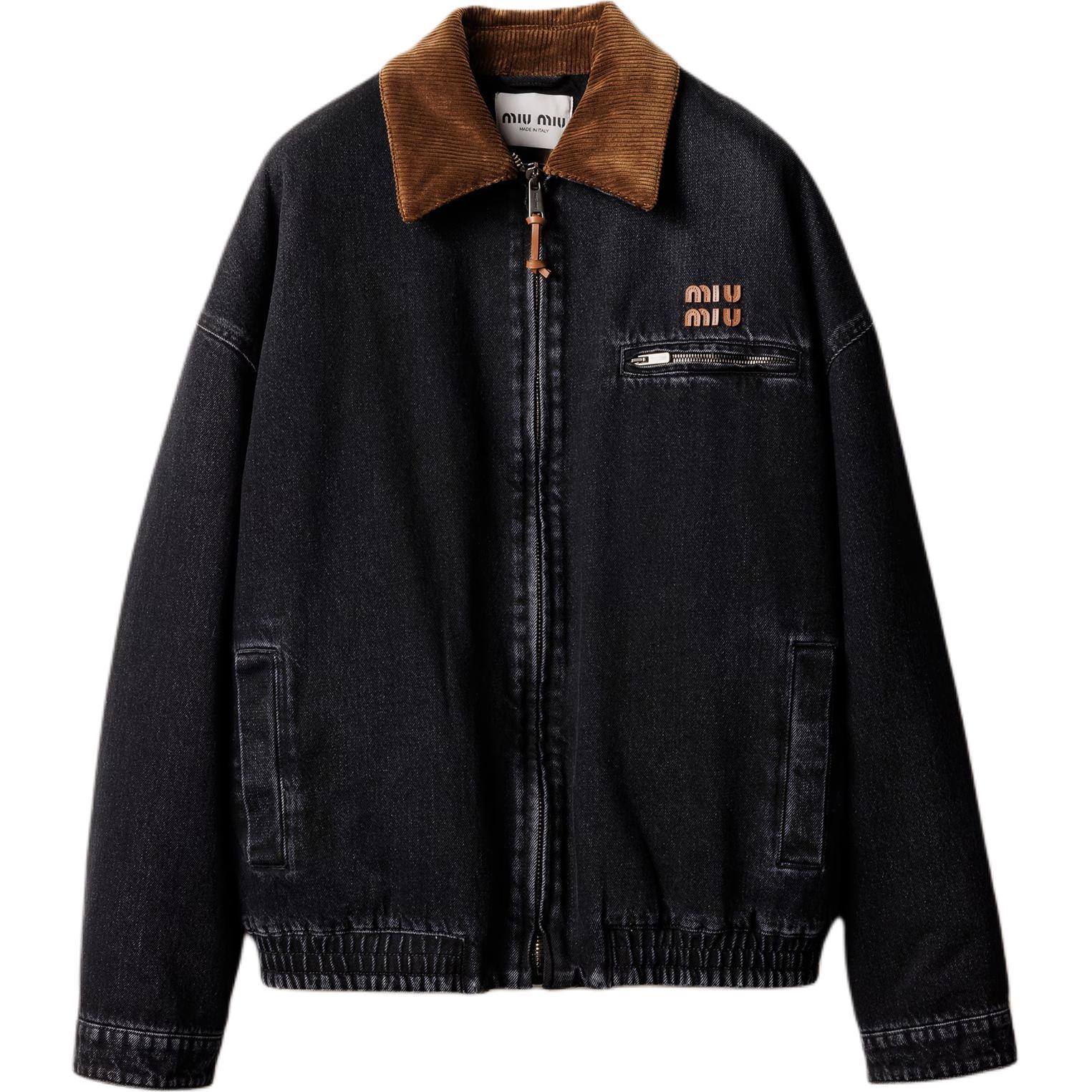 (Women) Miu Miu Long Sleeve Zip-Up Jacket GWB221-175P-F0002-S-OOO