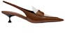 Order (Women) MIU MIU Low-Heel Leather Sandals 'White and Brown' 5D774D_AZE_F070D_F_045