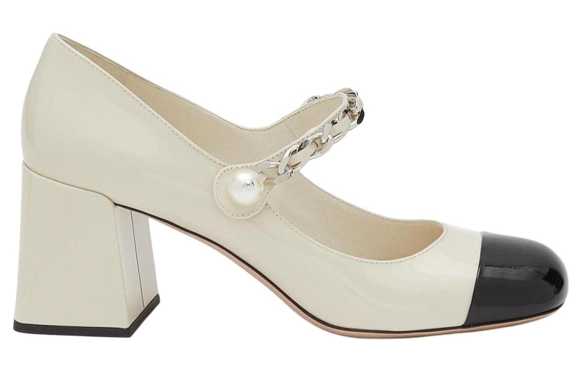 (W) MIU MIU Mary Jane Chunky Heel 'Black and White' 圖 2