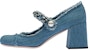 (Women) MIU MIU Mary Jane Heels 'Denim Blue' 5I700D_3F64_F0E93_F_065