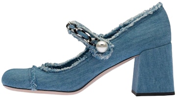 (Women) MIU MIU Mary Jane Heels 'Denim Blue' 5I700D_3F64_F0E93_F_065 (Women) MIU MIU Mary Jane Heels 'Denim Blue' 5I700D_3F64_F0E93_F_065