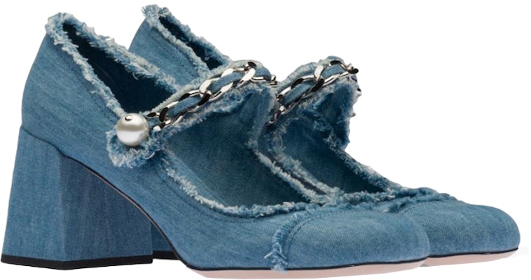 (W) MIU MIU Sepatu Heels Mary Jane 'Denim Biru' 5I700D_3F64_F0E93_F_065 Order (W) MIU MIU Sepatu Heels Mary Jane 'Denim Biru' 5I700D_3F64_F0E93_F_065