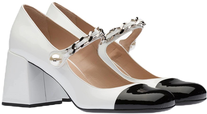 (Women) MIU MIU Mary Jane Pumps 'Black and White Patent Leather' 5I248D_ZAZ_F0964_F_A065 Lookbook (Women) MIU MIU Mary Jane Pumps 'Black and White Patent Leather' 5I248D_ZAZ_F0964_F_A065