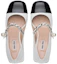 Shop (W) MIU MIU Mary Jane Tacones 'Cuero Charol Blanco y Negro' 5I248D_ZAZ_F0964_F_A065