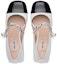 Shop (W) MIU MIU Mary Jane Pam 'Kulit Hitam dan Putih Berkilat' 5I248D_ZAZ_F0964_F_A065